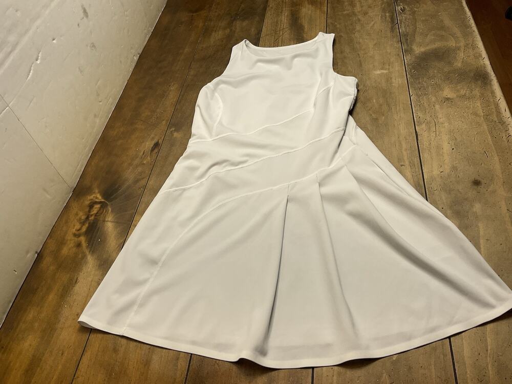 SWEATY BETTY Tennis Tank Dress Grand Slam Pleated Size Small White